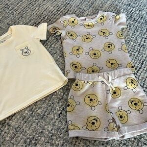 Three-piece 24 month Disney baby Winnie the Pooh shirts and shorts